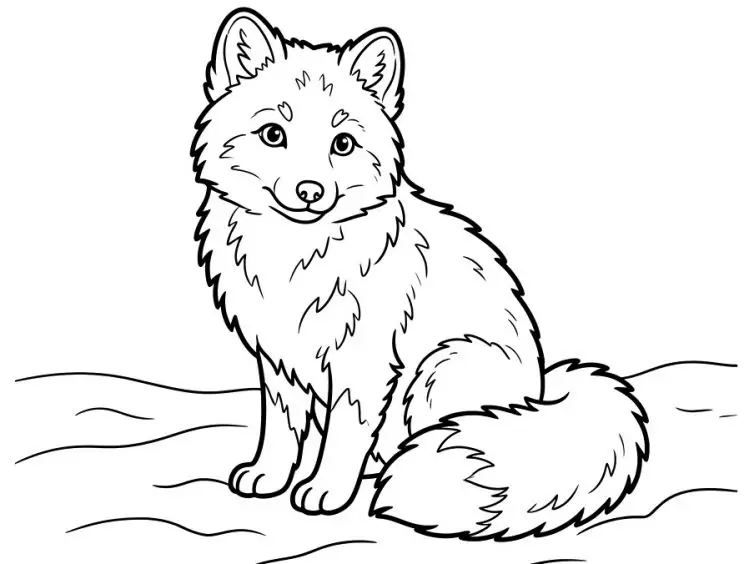 Kutup tilkisi boyama